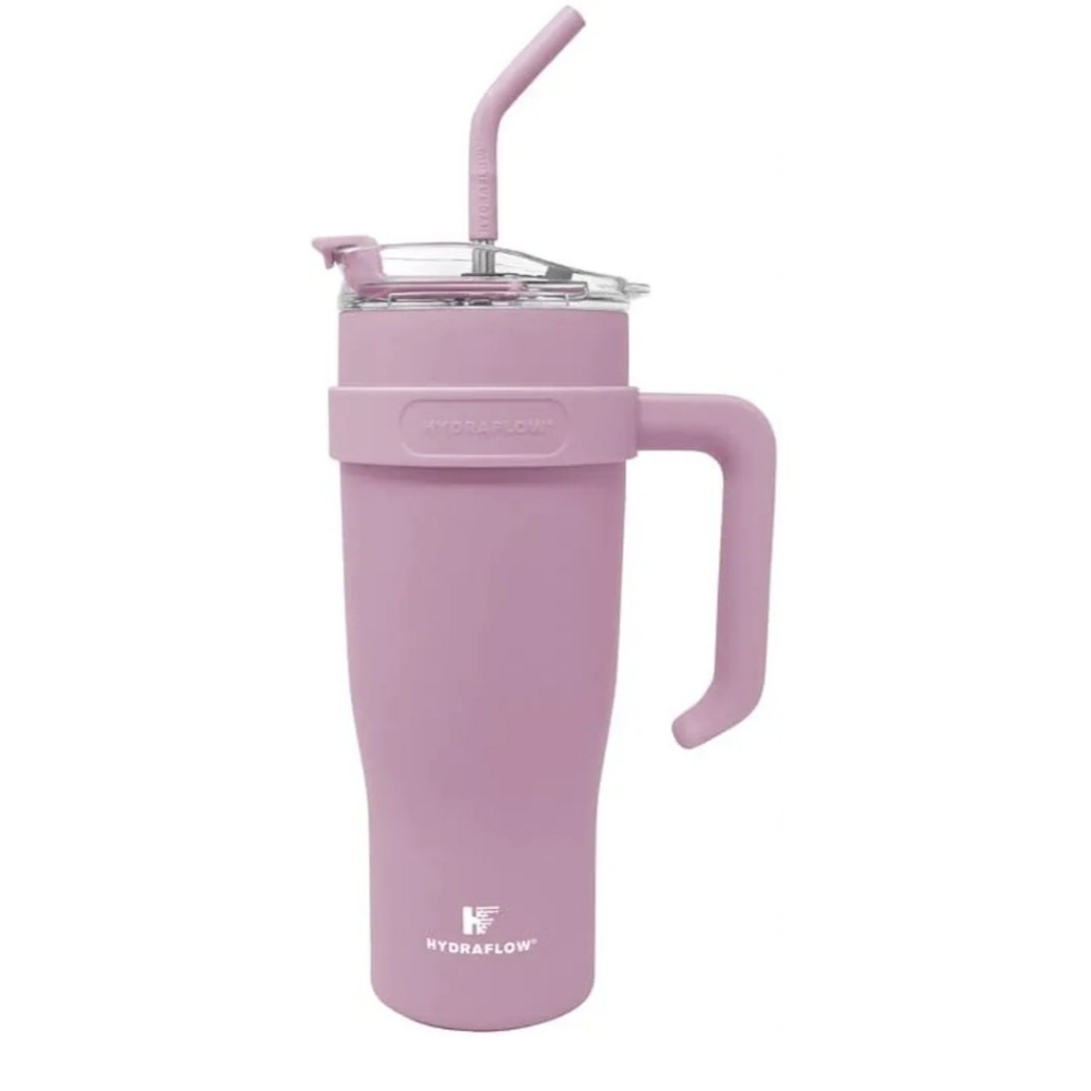 Hydraflow Purple 30 Oz Tumbler with Straw - Picture 2 of 7